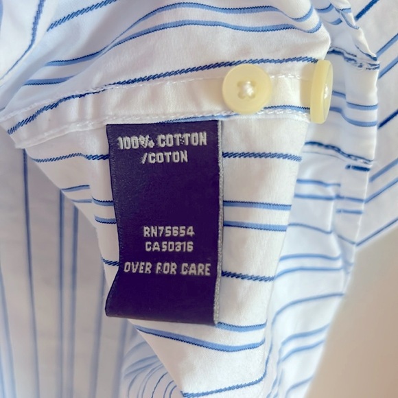 Abercrombie & Fitch long Sleeve Striped Muscle Fit Button Up Men’s Size Medium - Picture 5 of 8